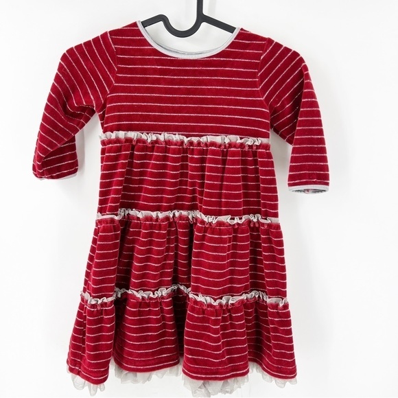 ✅ Hanna Andersson Velour Tutu Twirl Dress-100/4-Cranberry - Picture 5 of 7